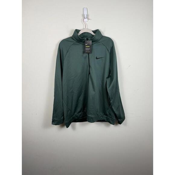 Nike Other - NWT Nike Dri-Fit Therma Quarter Zip Pullover Mens XXL Green Fleece Sweatshirt